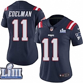 Women Nike Patriots 11 Julian Edelman Navy 2019 Super Bowl LIII Color Rush Limited Jersey,baseball caps,new era cap wholesale,wholesale hats
